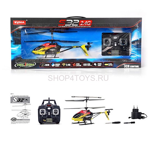 Радиоуправляемый вертолет с гироскопом Syma S32 2.4G - S32G Радиоуправляемый вертолет с гироскопом Syma S32 2.4G - S32G