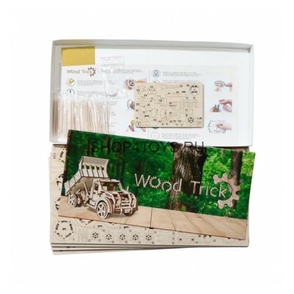 Механический 3D-пазл из дерева Wood Trick Грузовик-Самосвал - 1234-3 Механический 3D-пазл из дерева Wood Trick Грузовик-Самосвал - 1234-3