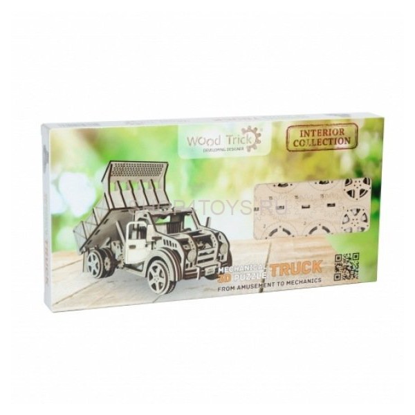 Механический 3D-пазл из дерева Wood Trick Грузовик-Самосвал - 1234-3 Механический 3D-пазл из дерева Wood Trick Грузовик-Самосвал - 1234-3