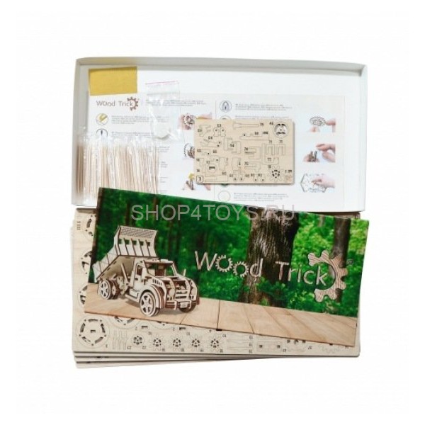 Механический 3D-пазл из дерева Wood Trick Грузовик-Самосвал - 1234-3 Механический 3D-пазл из дерева Wood Trick Грузовик-Самосвал - 1234-3