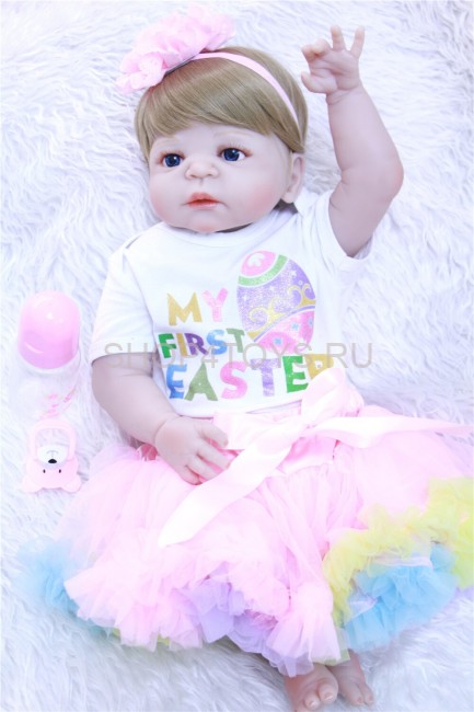 Реборн силиконовая блондинка Софи