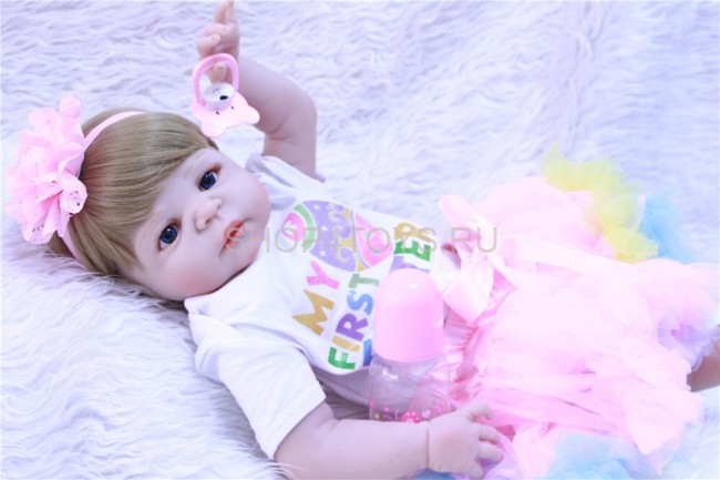 Реборн силиконовая блондинка Софи