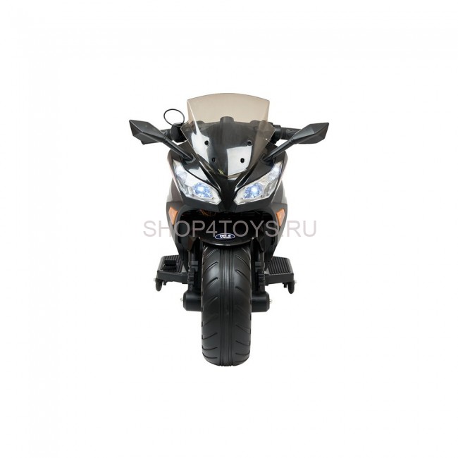 Детский электромотоцикл Kawasaki Ninja (12V, EVA, спидометр, ручка газа) - DLS07-BLACK