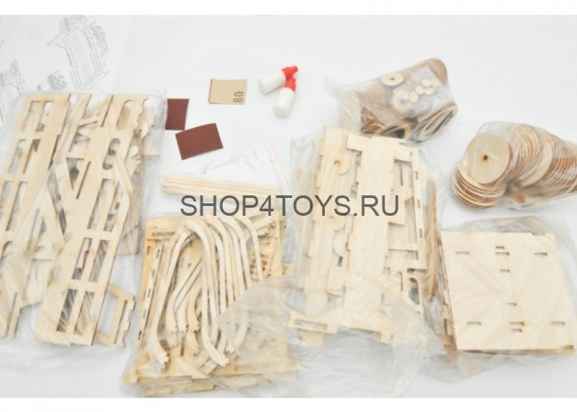 Конструктор 3D деревянный подвижный Lemmo Автовоз - ГР-4 Конструктор 3D деревянный подвижный Lemmo Автовоз - ГР-4