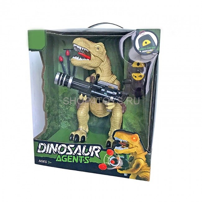 Радиоуправляемый коричневый динозавр Ти-Рекс (свет, звук, стреляет пулями) - DT-6036-BROWN Радиоуправляемый коричневый динозавр Ти-Рекс (свет, звук, стреляет пулями) - DT-6036-BROWN