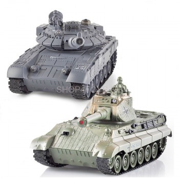 Радиоуправляемый танковый бой T90 и Tiger King 1:28 - 99820 Набор из двух радиоуправляемых моделей танков, для танкового боя.