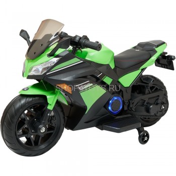 Детский электромотоцикл Kawasaki Ninja (12V, EVA, спидометр, ручка газа) - DLS07-GREEN Детский электромотоцикл Kawasaki Ninja (12V, EVA, спидометр, ручка газа) - DLS07-GREEN