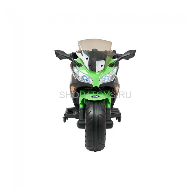 Детский электромотоцикл Kawasaki Ninja (12V, EVA, спидометр, ручка газа) - DLS07-GREEN