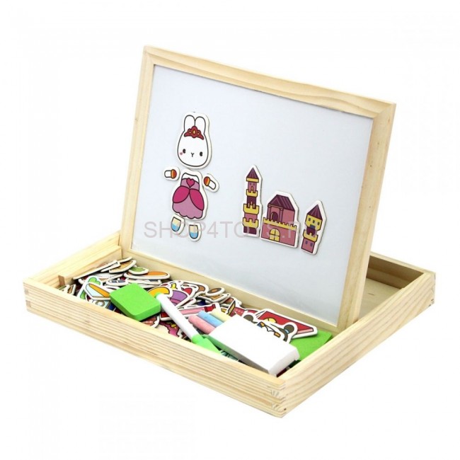 Двухсторонняя магнитная доска с подставкой и магнитами (Королевство) - 2015-3