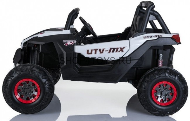 Двухместный полноприводный электромобиль White UTV-MX Buggy 12V MP4 - XMX603-WHITE-MP4