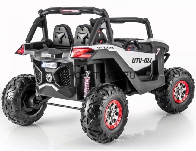 Двухместный полноприводный электромобиль White UTV-MX Buggy 12V MP4 - XMX603-WHITE-MP4