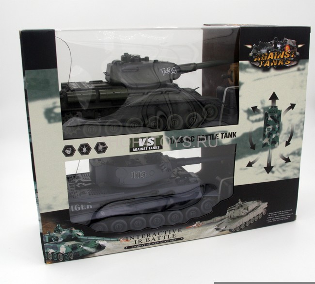 Радиоуправляемый танковый бой Советский и Немецкий танк 1:28 - 99824 Радиоуправляемый танковый бой Советский и Немецкий танк 1:28 - 99824