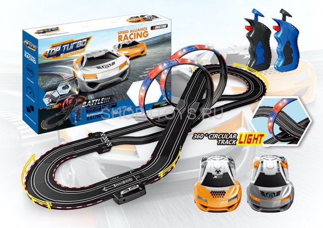 Гоночный автотрек Soba (540 см, 2 машинки на пульте, питание от сети, свет) - SOBA-A47-17 Гоночный автотрек Soba (540 см, 2 машинки на пульте, питание от сети, свет) - SOBA-A47-17