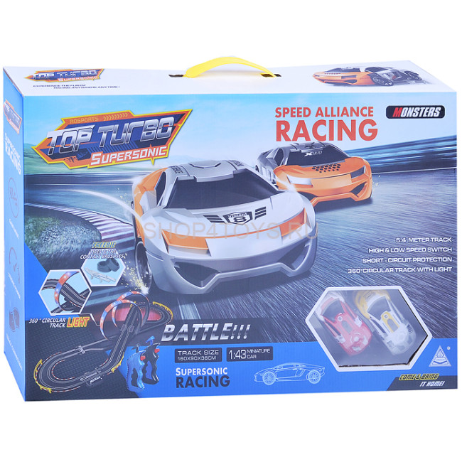 Гоночный автотрек Soba (540 см, 2 машинки на пульте, питание от сети, свет) - SOBA-A47-17 Гоночный автотрек Soba (540 см, 2 машинки на пульте, питание от сети, свет) - SOBA-A47-17