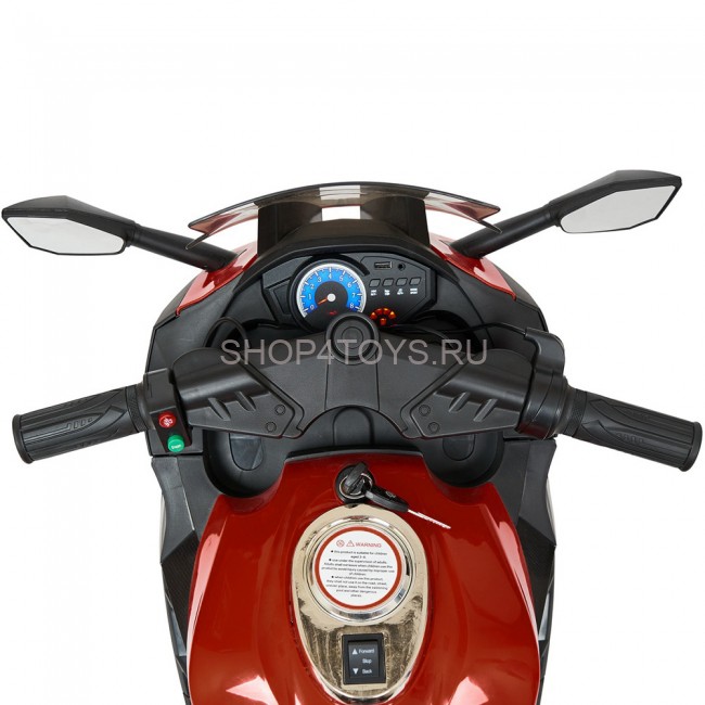Детский электромотоцикл Kawasaki Ninja (12V, EVA, спидометр, ручка газа) - DLS07-SP-RED Детский электромотоцикл Kawasaki Ninja (12V, EVA, спидометр, ручка газа) - DLS07-SP-RED