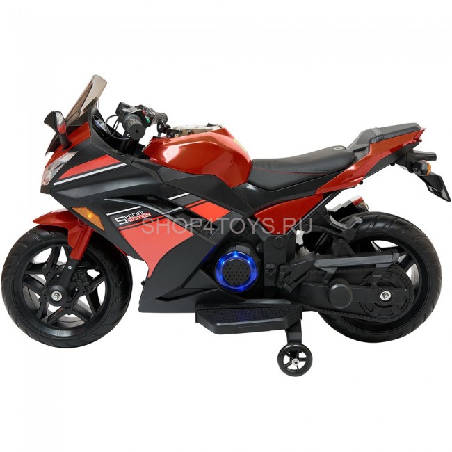 Детский электромотоцикл Kawasaki Ninja (12V, EVA, спидометр, ручка газа) - DLS07-SP-RED Детский электромотоцикл Kawasaki Ninja (12V, EVA, спидометр, ручка газа) - DLS07-SP-RED