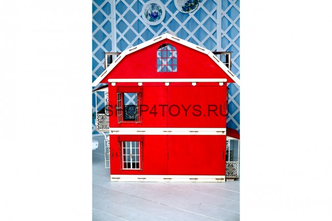 Конструктор 3D деревянный подвижный Lemmo Большой дом для кукол - 00-15