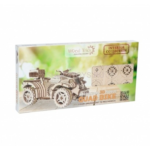 Механический 3D-пазл из дерева Wood Trick Квадроцикл - 1234-6 Механический 3D-пазл из дерева Wood Trick Квадроцикл - 1234-6