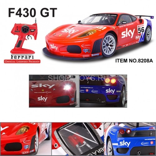 Радиоуправляемая машина MJX Ferrari F430 GT #56 1:10 - 8208A Радиоуправляемая машина MJX Ferrari F430 GT #56 1:10 - 8208A