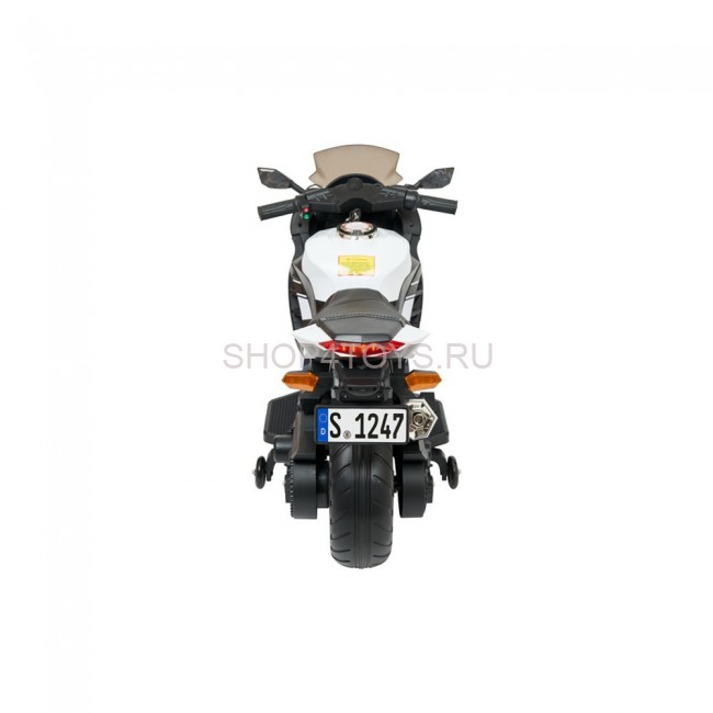 Детский электромотоцикл Kawasaki Ninja (12V, EVA, спидометр, ручка газа) - DLS07-WHITE