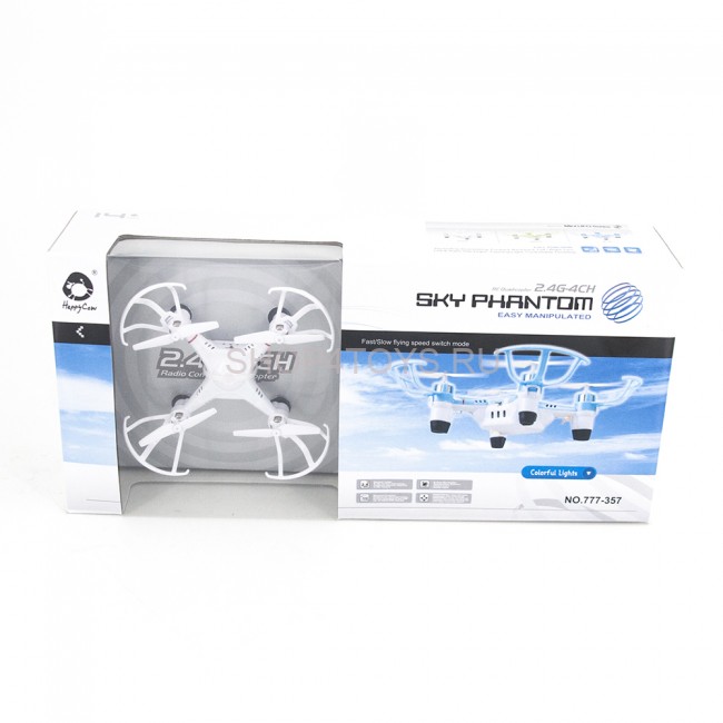 Радиоуправляемый квадрокоптер Happy Cow Sky Phantom 2.4G - 777-357 Радиоуправляемый квадрокоптер Happy Cow Sky Phantom 2.4G - 777-357