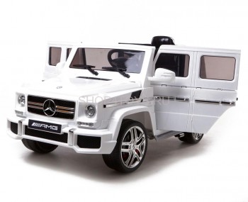 Детский электромобиль Mercedes Benz G63 LUXURY 2.4G - White - HL168-LUX-W Радиоуправляемый детский электромобиль Merсedes Benz G-63 AMG 12V в комплектации LUXURY