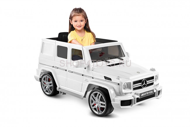 Детский электромобиль Mercedes Benz G63 LUXURY 2.4G - White - HL168-LUX-W