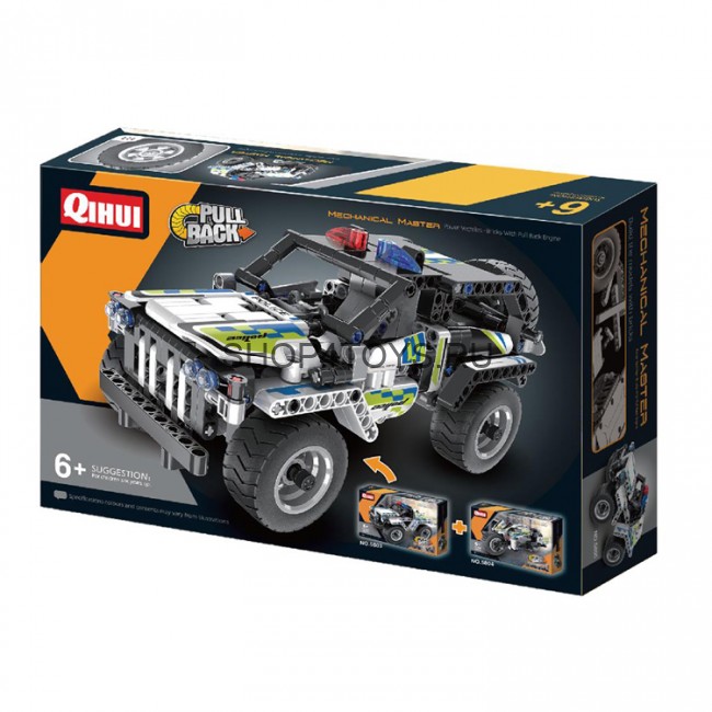 Конструктор QiHui Technics "Полицейский джип" (инерционная модель), 199 деталей - QH5805