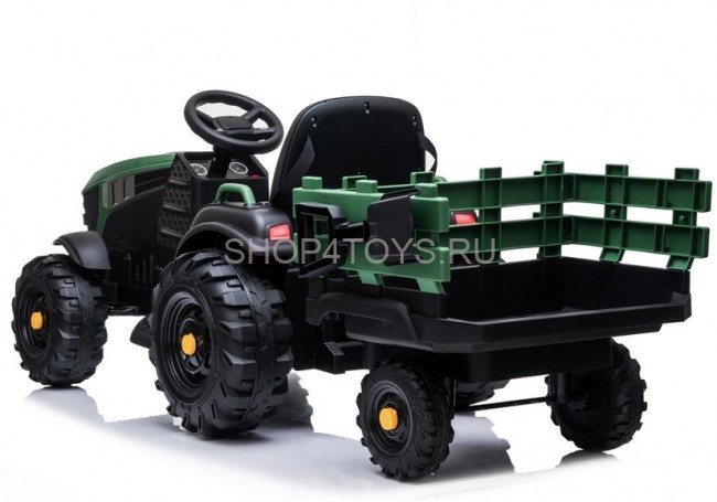 Детский электромобиль Bettyma трактор с прицепом 2WD 12V - BDM0925-GREEN