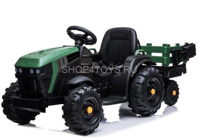 Детский электромобиль Bettyma трактор с прицепом 2WD 12V - BDM0925-GREEN