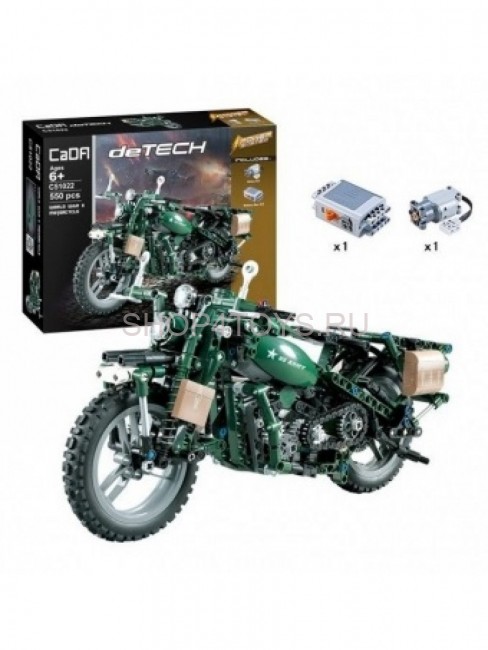 Конструктор Double E Cada Technics мотоцикл (550 деталей, электропривод) - C51022W Конструктор Double E Cada Technics мотоцикл (550 деталей, электропривод) - C51022W