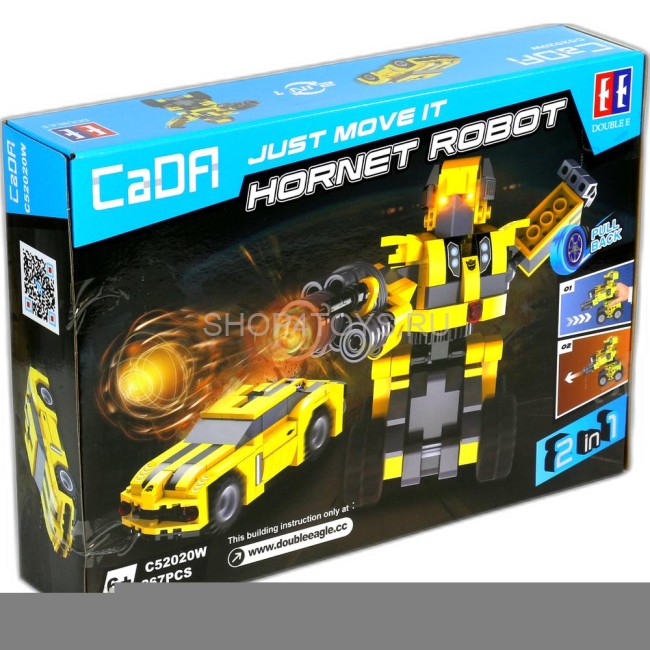 Конструктор CaDA Робот трансформер HORNET, 267 деталей - C52020W Конструктор CaDA Робот трансформер HORNET, 267 деталей - C52020W