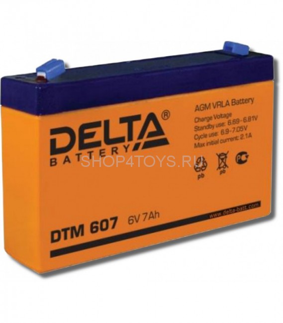 Аккумулятор для электромобиля 6V 7Ah AGM VRLA - DTM607 Аккумулятор для электромобиля 6V 7Ah AGM VRLA - DTM607