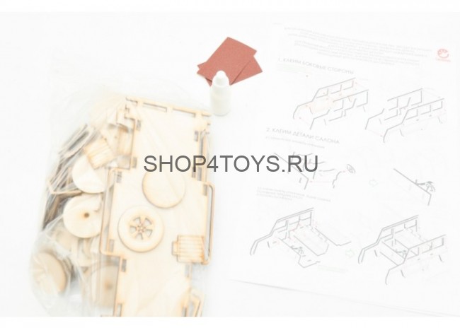 Конструктор 3D деревянный подвижный Lemmo Внедорожник Парламент - АВ-1 Конструктор 3D деревянный подвижный Lemmo Внедорожник Парламент - АВ-1