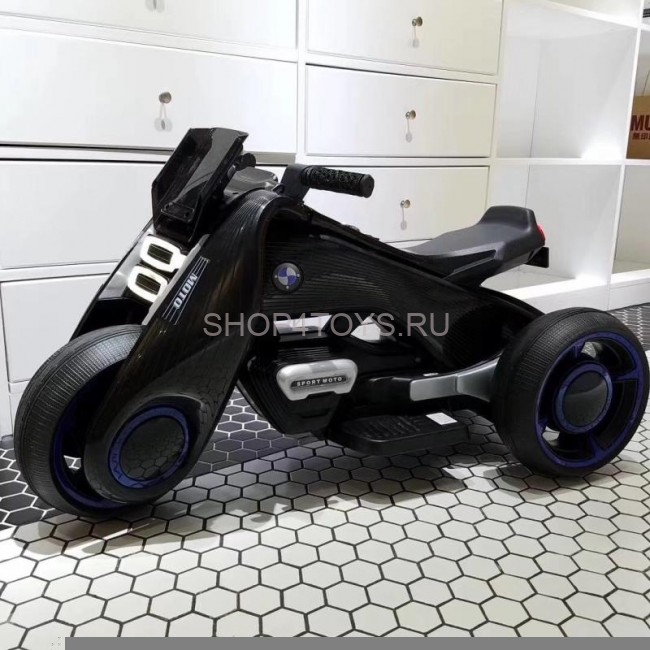 Детский электромотоцикл BMW Vision Next 100 Mini (трицикл) - BQD-6199-BLACK Детский электромотоцикл BMW Vision Next 100 Mini (трицикл) - BQD-6199-BLACK