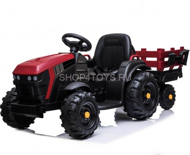 Детский электромобиль Bettyma трактор с прицепом 2WD 12V - BDM0925-RED