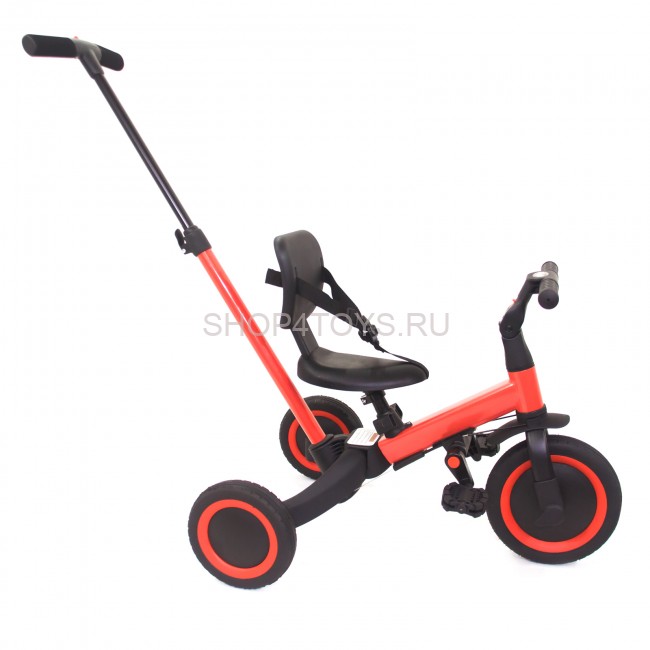 Детский беговел-велосипед 4в1 с родительской ручкой, красный - TR007-RED Детский беговел-велосипед 4в1 с родительской ручкой, красный - TR007-RED