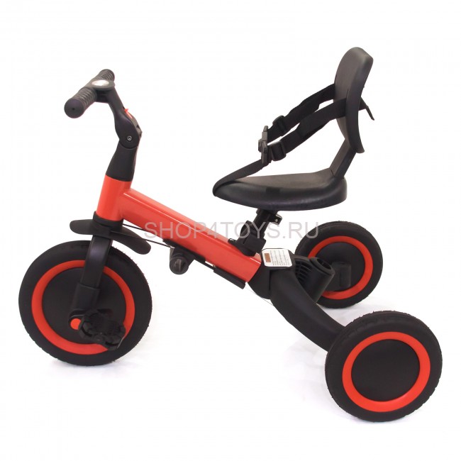 Детский беговел-велосипед 4в1 с родительской ручкой, красный - TR007-RED Детский беговел-велосипед 4в1 с родительской ручкой, красный - TR007-RED