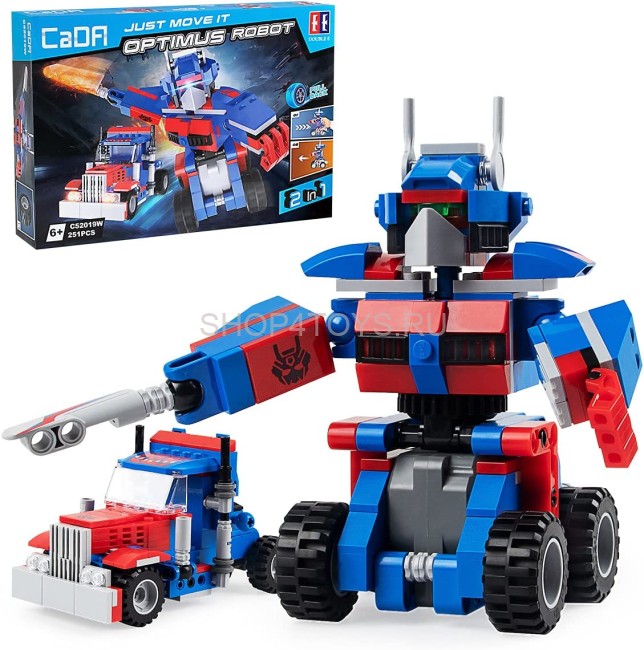 Конструктор CaDA Робот трасформер OPTIMUS, 251 деталь - C52019W Конструктор CaDA Робот трасформер OPTIMUS, 251 деталь - C52019W