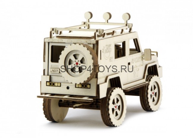 Конструктор 3D деревянный подвижный Lemmo Внедорожник Спорт - АВ-3