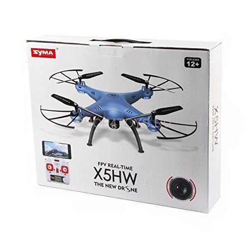 Радиоуправляемый синий квадрокоптер Syma X5HW с барометром Wi-Fi FPV - X5HW-B Радиоуправляемый синий квадрокоптер Syma X5HW с барометром Wi-Fi FPV - X5HW-B