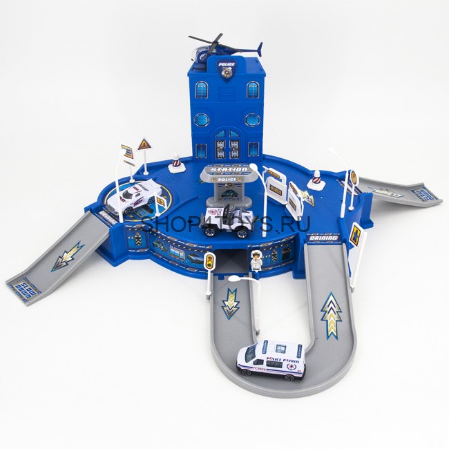 Парковка Полицейское управление с металлическими машинками - TH8510 Парковка Полицейское управление с металлическими машинками - TH8510