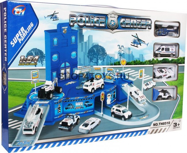 Парковка Полицейское управление с металлическими машинками - TH8510 Парковка Полицейское управление с металлическими машинками - TH8510