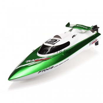 Радиоуправляемый катер Fei Lun High Speed Green Boat 2.4GHz - FT009-G FT009 High Speed - это радиоуправляемый катер со сверхскоростью, охлаждение двигателя осуществляется водой.