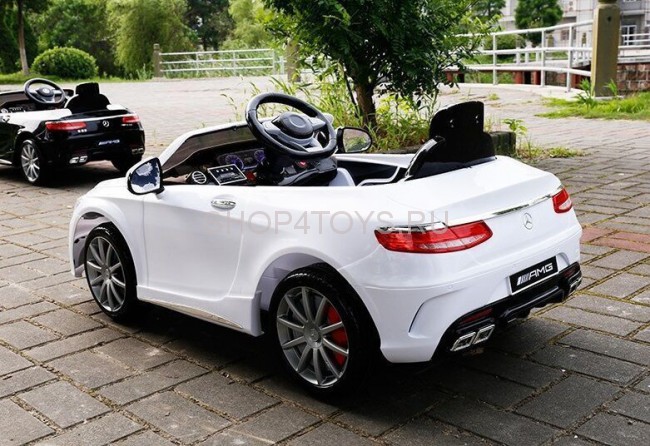 Детский электромобиль Mercedes Benz S63 LUXURY 2.4G - White - HL169-LUX-W