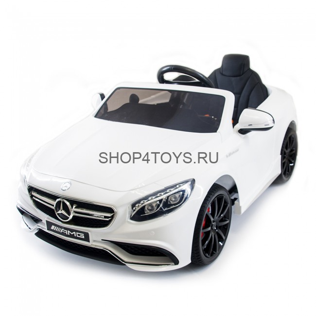 Детский электромобиль Mercedes Benz S63 LUXURY 2.4G - White - HL169-LUX-W