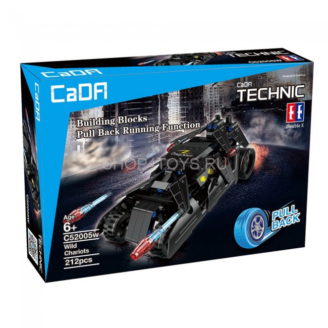 Конструктор Cada Technics бэтмобиль с инерционным механизмом, 212 деталей - C52005W Конструктор Cada Technics бэтмобиль с инерционным механизмом, 212 деталей - C52005W