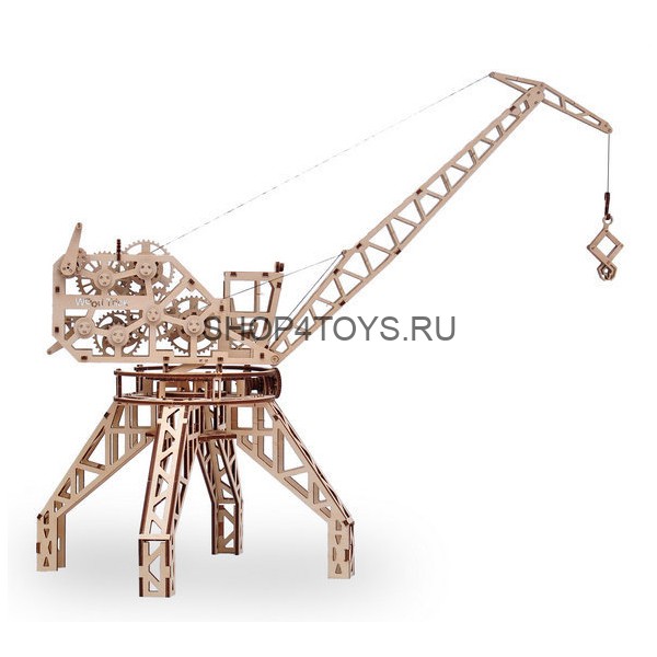 Механический 3D-пазл из дерева Wood Trick Кран - 1234-5 Механический 3D-пазл из дерева Wood Trick Кран - 1234-5
