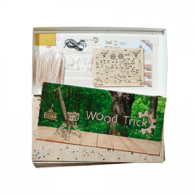 Механический 3D-пазл из дерева Wood Trick Кран - 1234-5 Механический 3D-пазл из дерева Wood Trick Кран - 1234-5