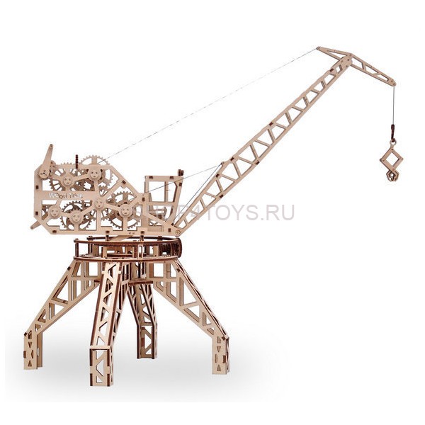 Механический 3D-пазл из дерева Wood Trick Кран - 1234-5 Механический 3D-пазл из дерева Wood Trick Кран - 1234-5